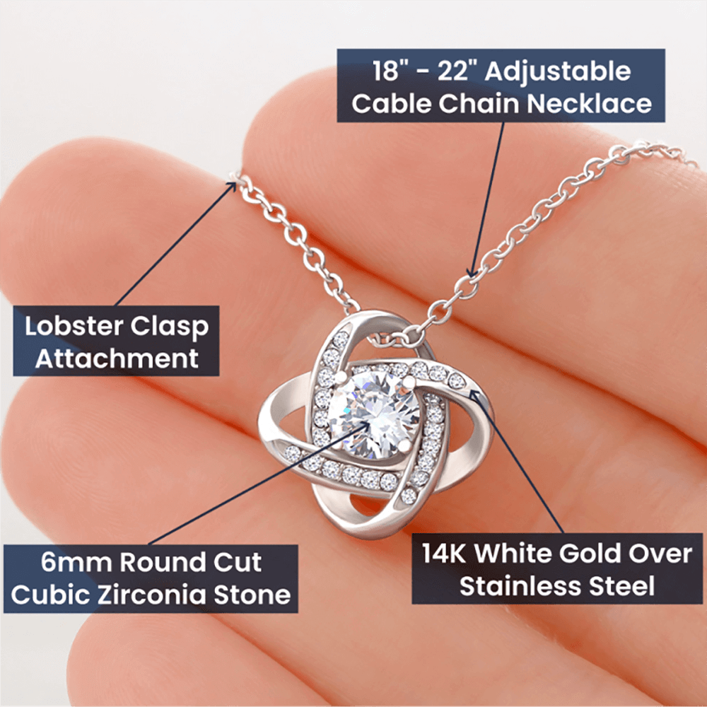 To My Mom Necklace with Message Card - Your Love Does Not Go Unnoticed - Gift From Son
