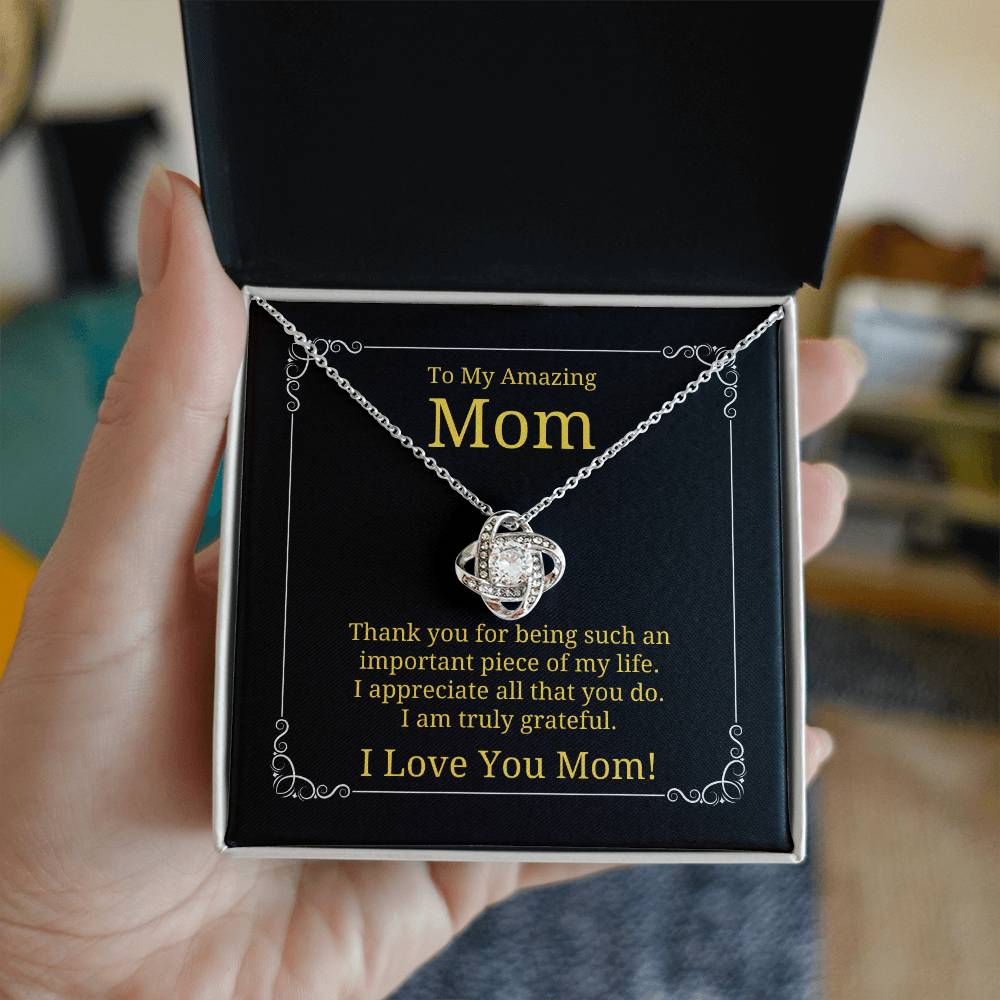 To My Amazing Mom - Thank You For Being Such an Important Piece of My Life - Mother's Day Necklace or Birthday Necklace