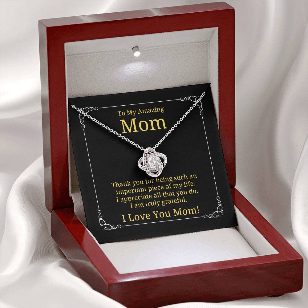 To My Amazing Mom - Thank You For Being Such an Important Piece of My Life - Mother's Day Necklace or Birthday Necklace