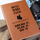 Personalized Lightweight Vegan Leather Journal Notebook, (Brown), 200 Lined Pages