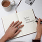 Personalized Lightweight Vegan Leather  Wine Journal Notebook, (Brown), 200 Lined Pages
