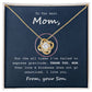 To My Mom  Necklace with Message Card - Your Love Does Not Go Unnoticed - Gift From Son