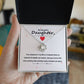 To daughter, From Mom or Dad - Your Presences In My Life Gift Necklace With Message Card
