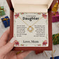 Love Knot Necklace With Message Card - To Daughter, From Mom - You Are Loved Beyond Measure