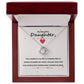 To daughter, From Mom or Dad - Your Presences In My Life Gift Necklace With Message Card