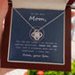 To My Mom  Necklace with Message Card - Your Love Does Not Go Unnoticed - Gift From Son