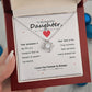 To My Beautiful Daughter - From Mom or Dad - I Love You Forever & Always - Gift Necklace With Message Card