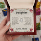Love Knot Necklace With Message Card - To Daughter, From Mom - You Are Loved Beyond Measure