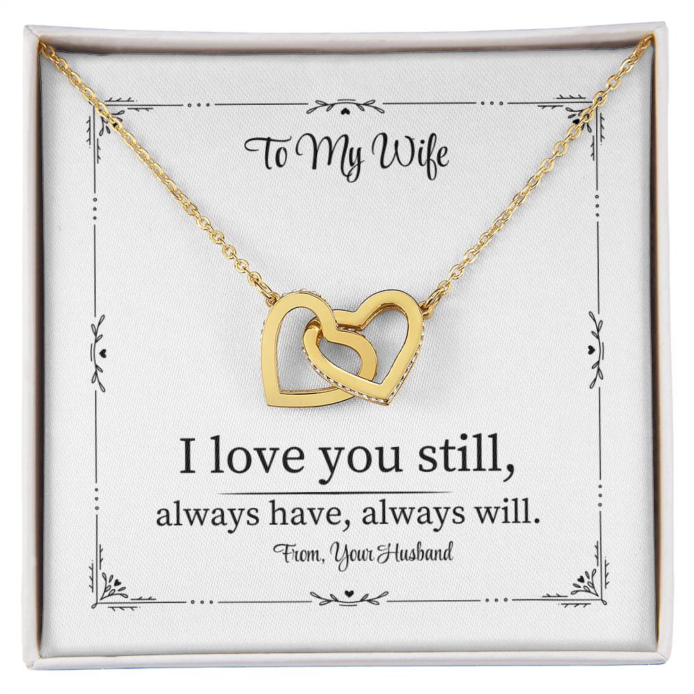 Eternal Love Interlocking Hearts Necklace – A Symbol of Unbreakable Bond (Yellow & White Gold Options)