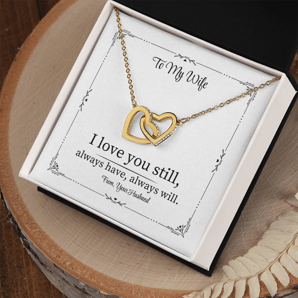 Eternal Love Interlocking Hearts Necklace – A Symbol of Unbreakable Bond (Yellow & White Gold Options)