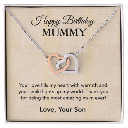 Mummy - You're the most amazing mum ever! - Happy Birthday Necklace