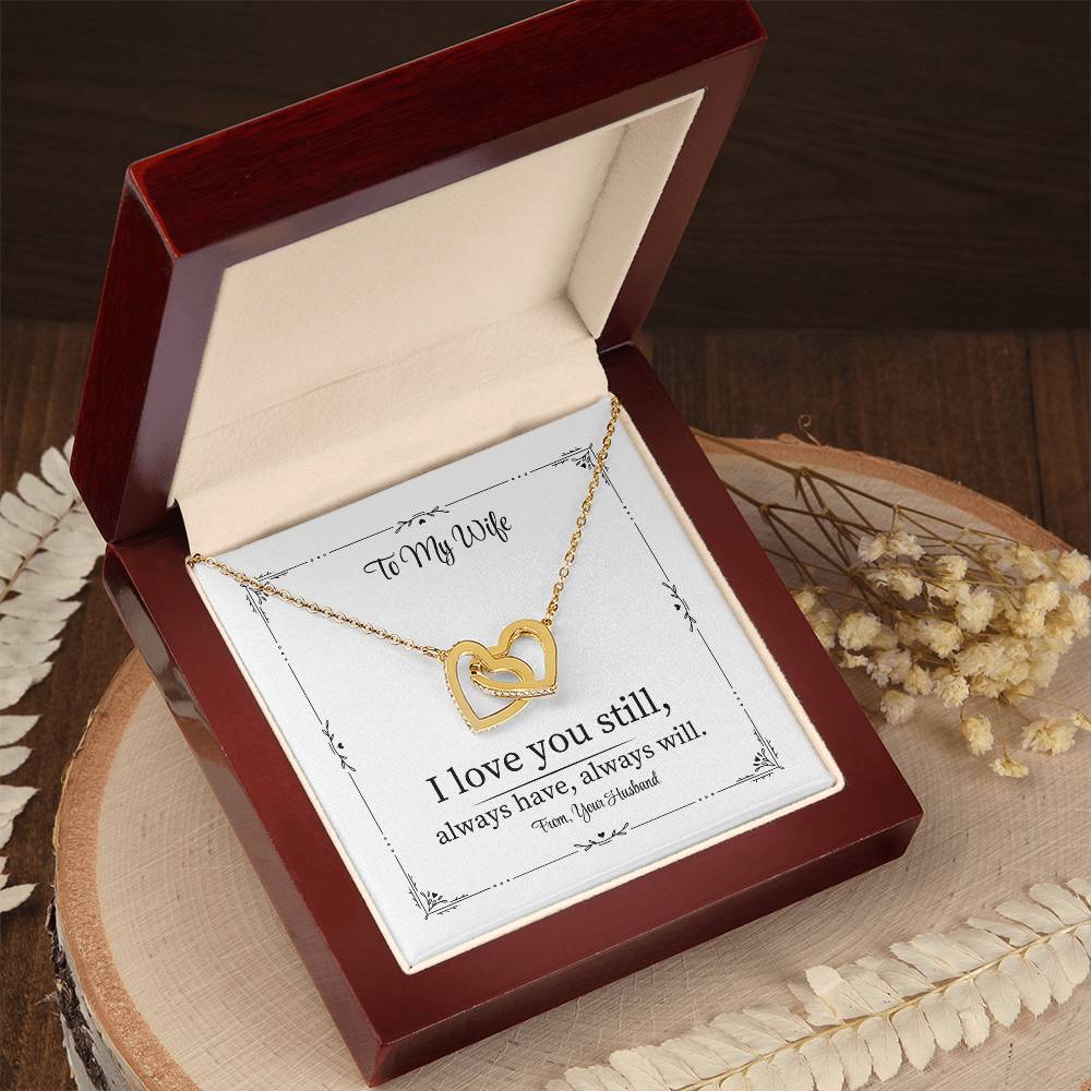 Eternal Love Interlocking Hearts Necklace – A Symbol of Unbreakable Bond (Yellow & White Gold Options)