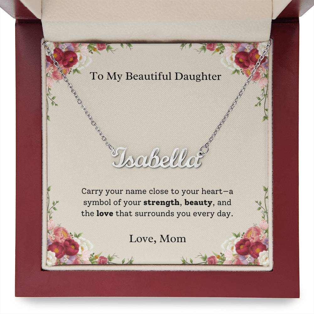 Personalized Name Necklace With Message Card