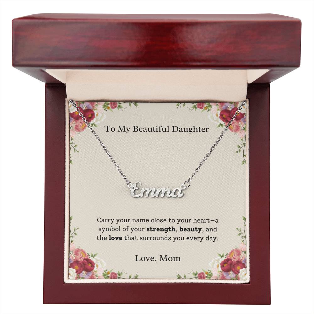 Personalized Name Necklace With Message Card