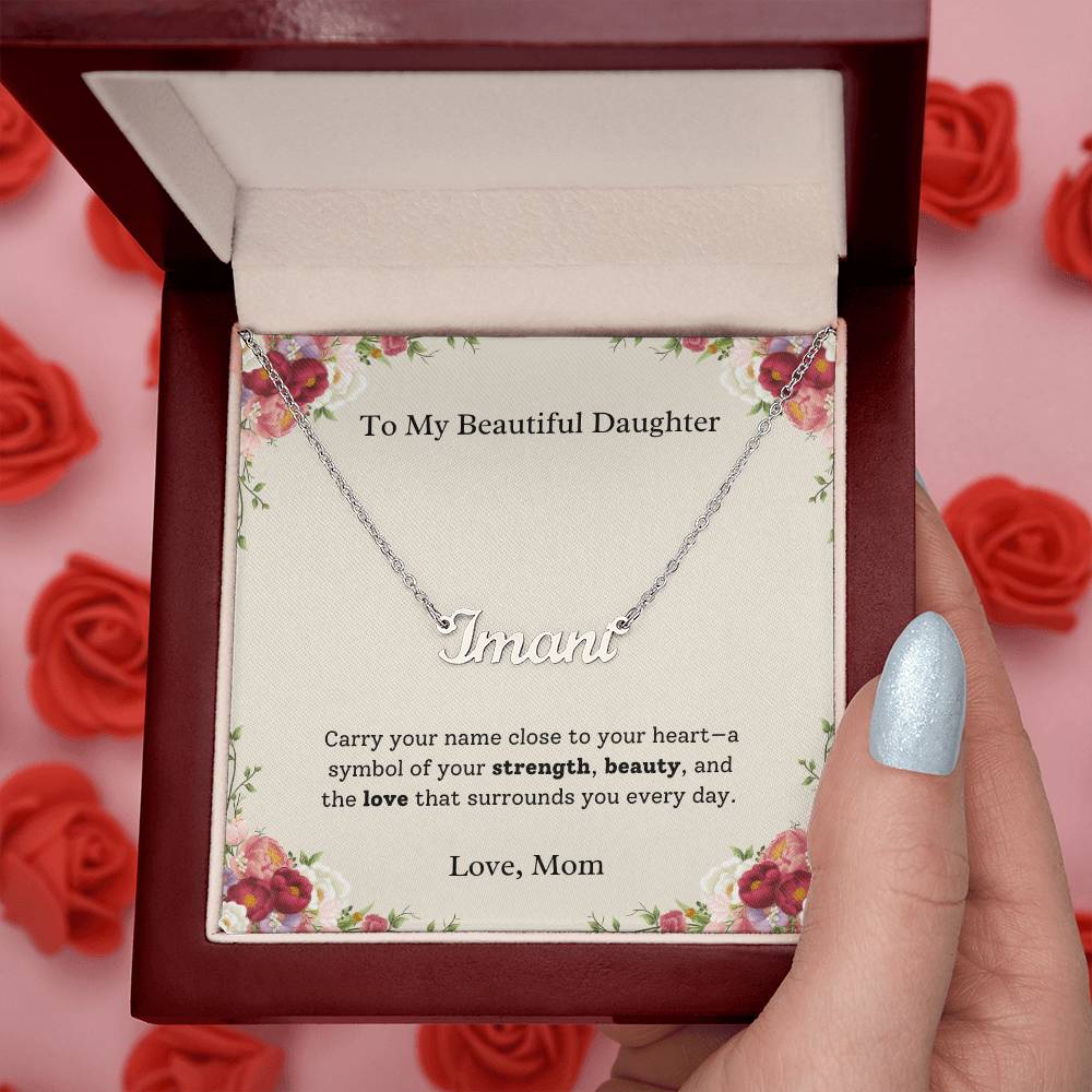 Personalized Name Necklace With Message Card