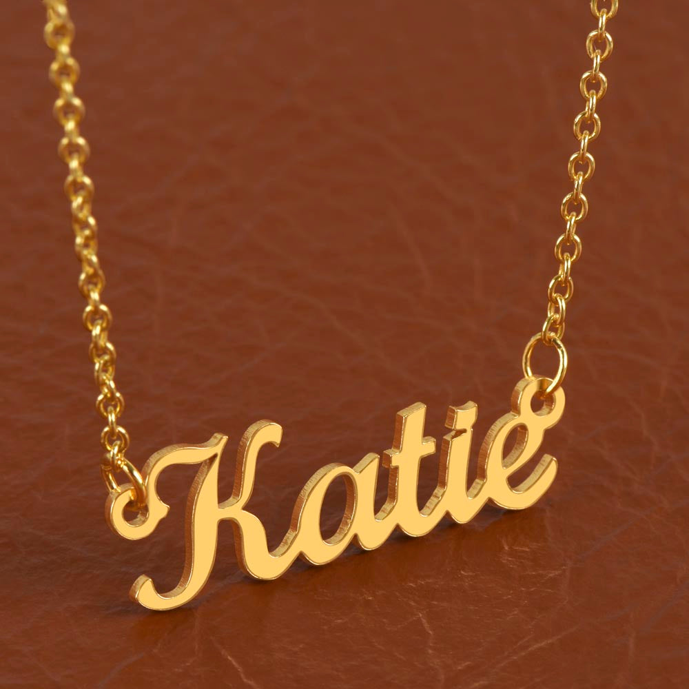 Custom Name Necklace Personalized Polished Stainless Steel or 18K Gold Finish Adjustable Jewelry Gift for Women