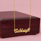 Custom Name Necklace Personalized Polished Stainless Steel or 18K Gold Finish Adjustable Jewelry Gift for Women