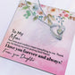 Your Love And Wisdom Mean Everything  Gift Necklace With Message Card - For Mom's Birthday or Any Occasion - From Daughter
